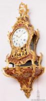 Large-important-Swiss-French-Neuchatel-Louis XVI-corne-rose-marquetry-ormolu-musical-repeating-bracket-wall-clock-Jaquet Droz-Leschot-