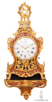 Large-important-Swiss-French-Neuchatel-Louis XVI-corne-rose-marquetry-ormolu-musical-repeating-bracket-wall-clock-Jaquet Droz-Leschot-