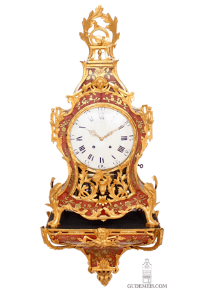 Large-important-Swiss-French-Neuchatel-Louis XVI-corne-rose-marquetry-ormolu-musical-repeating-bracket-wall-clock-Jaquet Droz-Leschot-