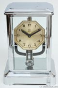 French-chrome-art-deco-electric-bulle-clock-antique-table-clock-