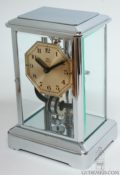 French-chrome-art-deco-electric-bulle-clock-antique-table-clock-