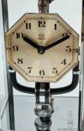 French-chrome-art-deco-electric-bulle-clock-antique-table-clock-