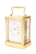 French-one-piece-brass-antique-carriage-travel-clock-jules-paris-escapement-