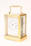 French-one-piece-brass-antique-carriage-travel-clock-jules-paris-escapement-