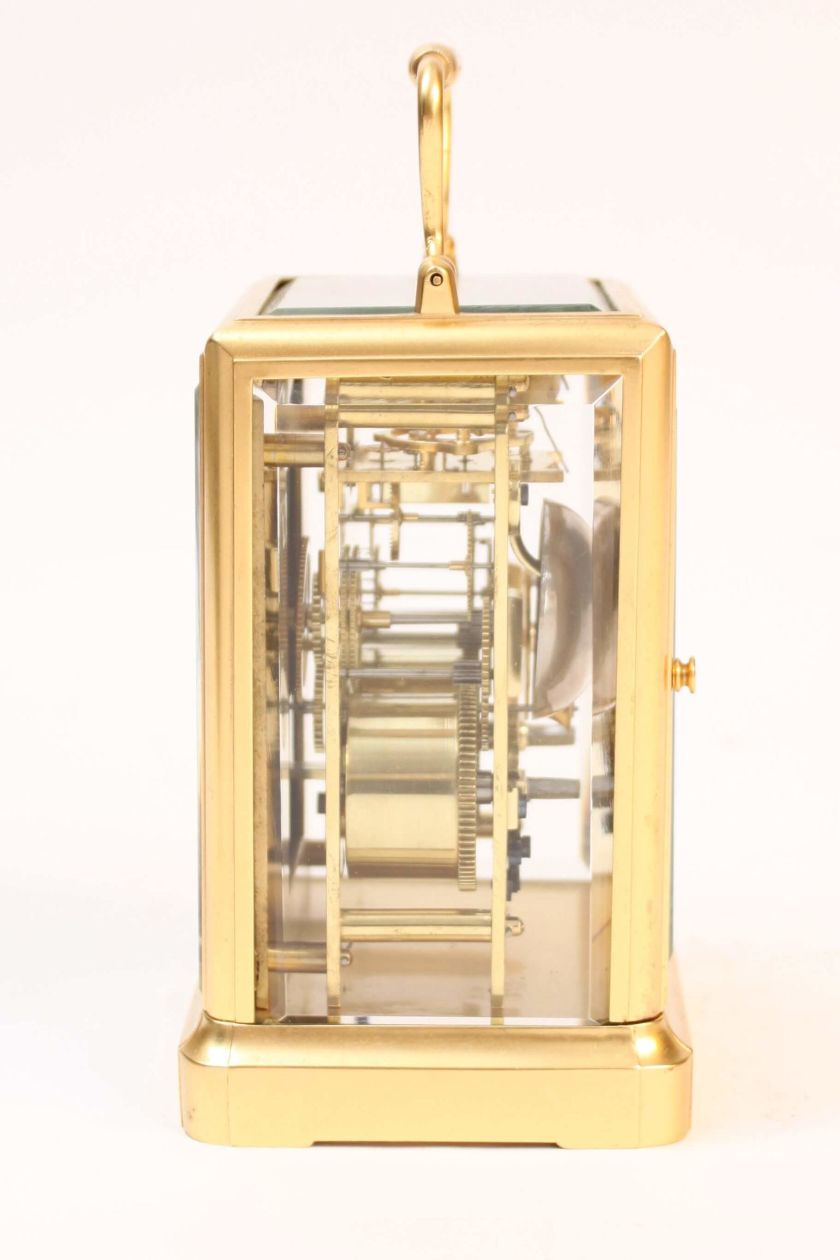 French-one-piece-brass-antique-carriage-travel-clock-jules-paris-escapement-