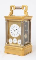 French-gilt-anglaise-silvered-striking-repeating-day-date-alarm-calendar-antique-carriage-clock-