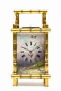 French-gilt-brass-bamboo-case-porcelain-sevres-striking-repeating-antique-carriage-travel-clock-