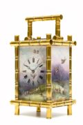 French-gilt-brass-bamboo-case-porcelain-sevres-striking-repeating-antique-carriage-travel-clock-