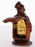 French-miniature-carved-walnut-Neuburger-Paris-sculptural-zappler-antique-collectable-clock-