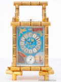 French-paris-gilt-brass-bamboo-case-striking-alarm-oriental-japanned-porcelain-panels-antique-carriage Clock-