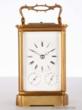 French-gilt-brass-corniche-case-quarter-striking-alarm-date-antique-carriage-clock-bourdin-