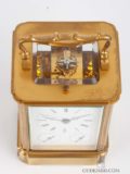 French-gilt-brass-corniche-case-quarter-striking-alarm-date-antique-carriage-clock-bourdin-