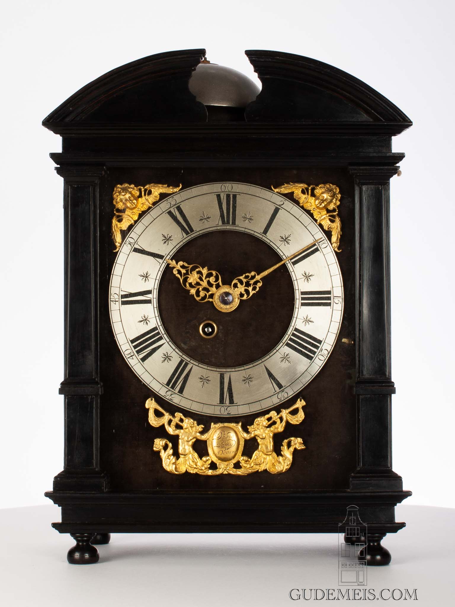 Dutch-Baroque-ebony-striking-the-hague-Haagse-antique-clock-David-Lamy-Hoorn