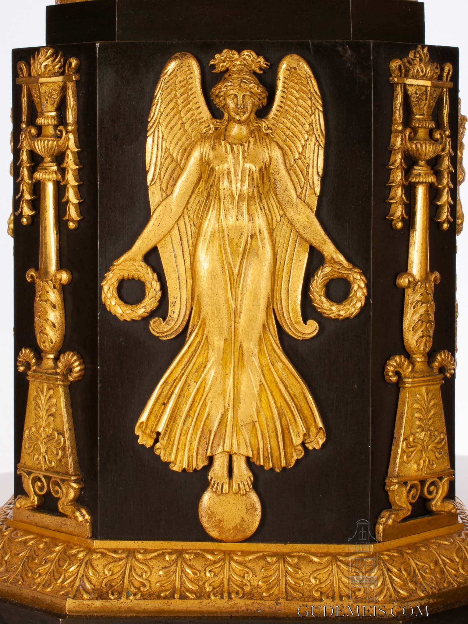 French-Empire-patinated-gilt-bronze-ormolu-sculptural-putti-hercules-nike-candelabra