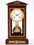 French-Empire-ormolu-gilt-bronze-mahogany-architectural-precision-table-regulator-antique-clock
