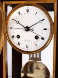 French-Empire-ormolu-gilt-bronze-mahogany-architectural-precision-table-regulator-antique-clock