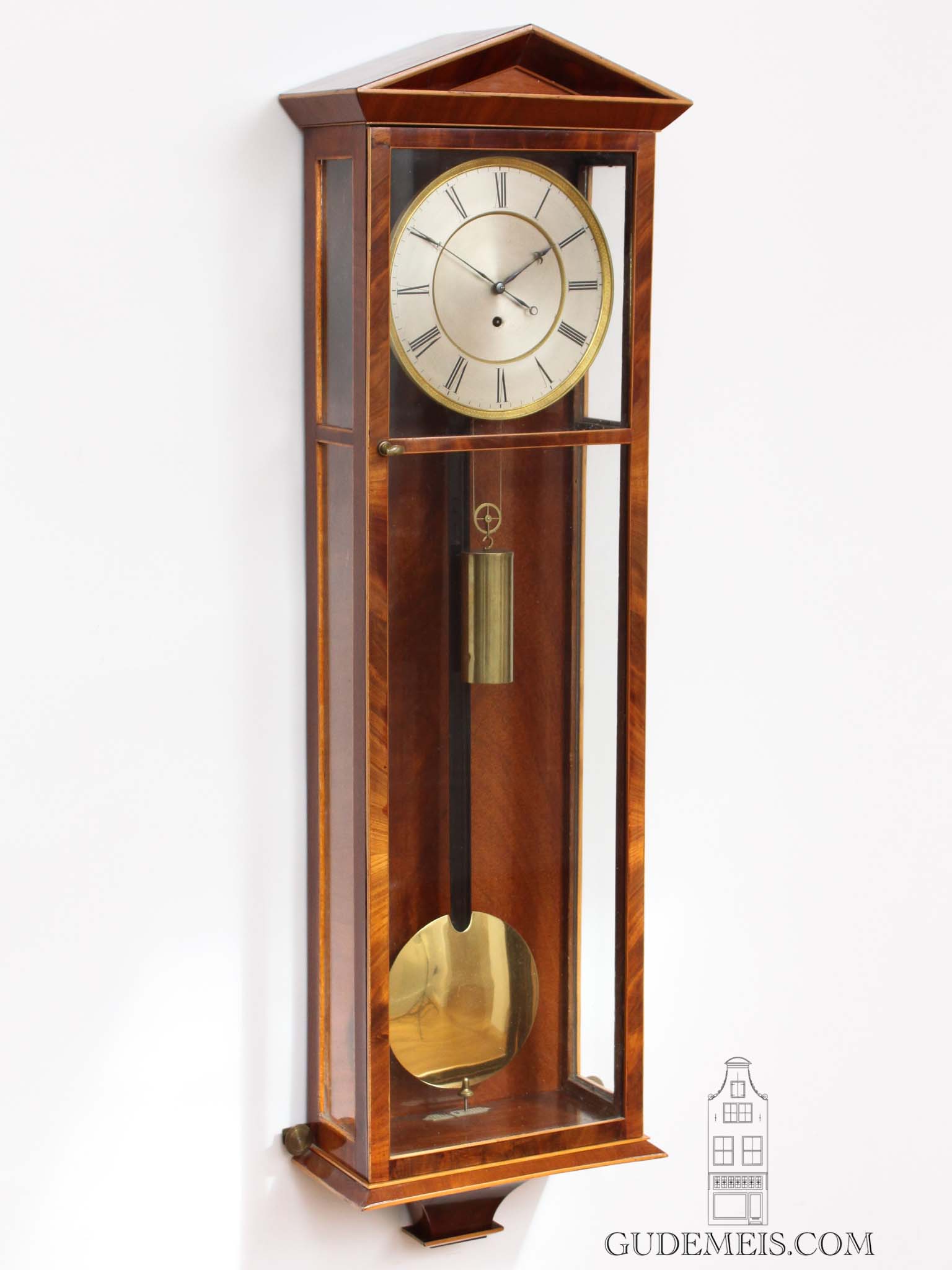 A fine Austrian Vienna mahogany Dachluhr wall regulator, circa 1840 ...