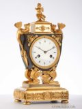 French-Empire-gilt-patinated-bronze-vase-urn-mantel-clock-ormolu-classical-mythical-antique-clock-pendule-