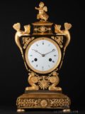 French-Empire-gilt-patinated-bronze-vase-urn-mantel-clock-ormolu-classical-mythical-antique-clock-pendule-