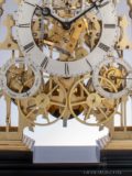 Large-English-neo-gothic-brass-skeleton-quarter-chime-calendar-antique-clock-Cox-Islington-Victorian-