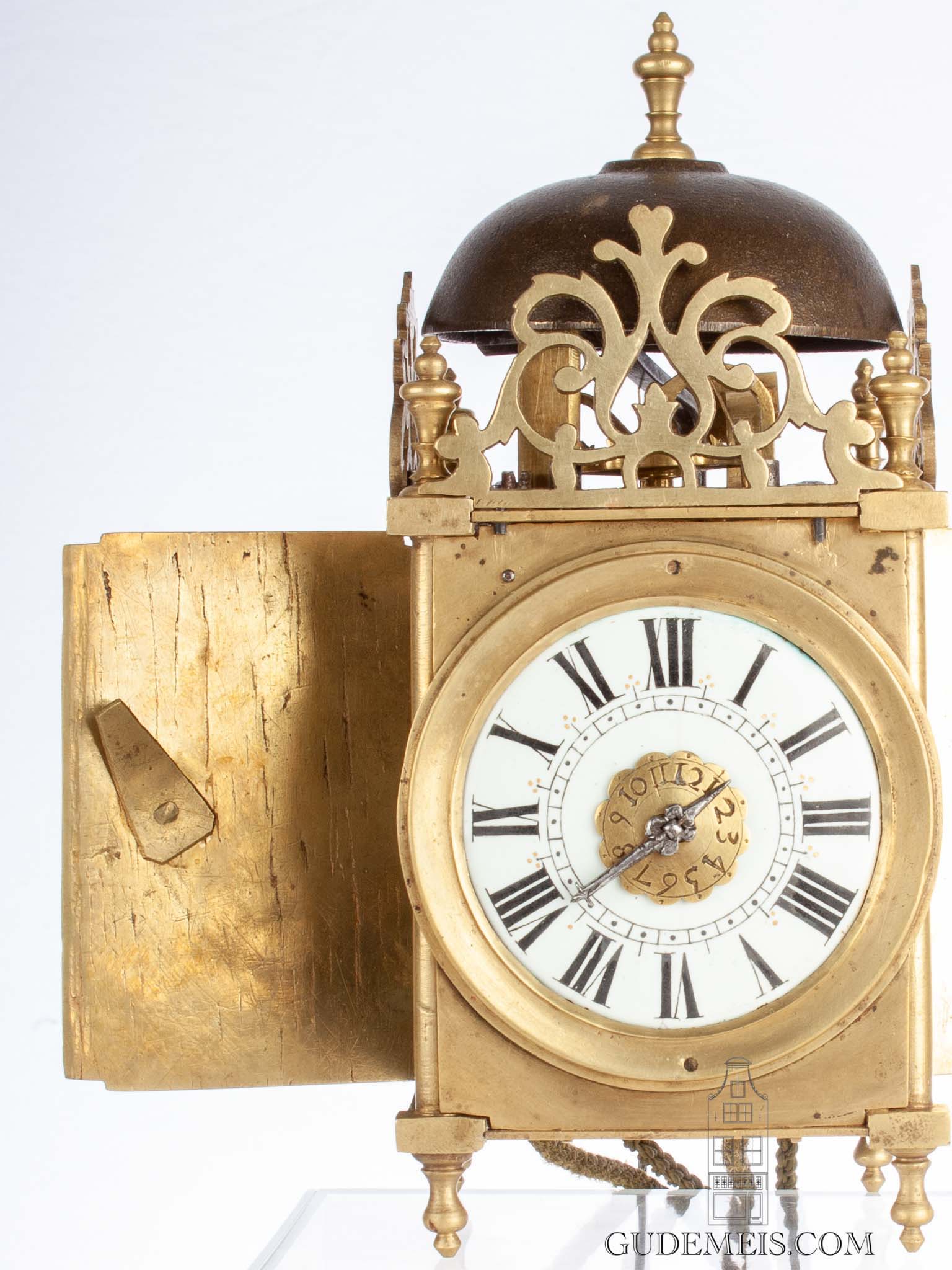 French-miniature-brass-lantern-alarm-bedroom-antique-lantern-clock