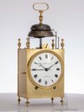 Large-French-brass-oversized-quarter-striking-alarm-two-bells-gillet-aine-Clermont-antique-travel-clock-