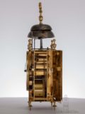 Large-French-brass-oversized-quarter-striking-alarm-two-bells-gillet-aine-Clermont-antique-travel-clock-