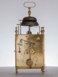 Large-French-brass-oversized-quarter-striking-alarm-two-bells-gillet-aine-Clermont-antique-travel-clock-