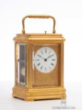 French-gilt-brass-gorge-case-striking-repeating-carriage-antique-travel-clock-engraved-paris