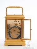 French-gilt-brass-gorge-case-striking-repeating-carriage-antique-travel-clock-engraved-paris