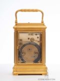 French-gilt-brass-gorge-case-striking-repeating-carriage-antique-travel-clock-engraved-paris