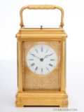 French-gilt-brass-gorge-case-striking-repeating-carriage-antique-travel-clock-engraved-paris