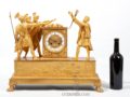 Oath-of-the-horatii-French-Empire-sculptural-gilt-bronze-striking-antique-clock-Jacques-Louis-David-