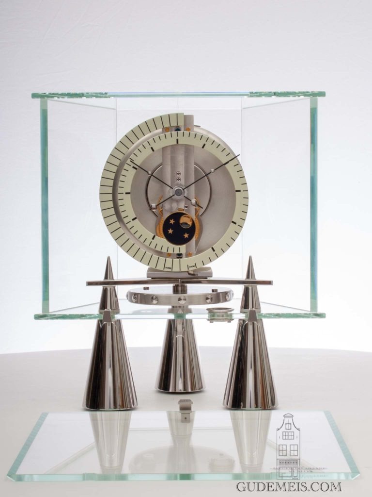 A rare Swiss rhodium Jaeger Lecoultre atmos clock ‘Atlantis’ with ...