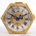 Antique-German-Deutsch-gilt-brass-bronze-quarter-striking-alarm-repeating-hexagonal-horizontal-table-clock-Johann-George-Weijler-Dantzig