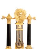 French-empire-charlesX-ormolu-ebony-oscillating-movement-lyre-antique-striking-mantel-clock