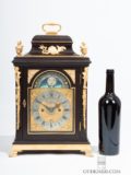 Dutch-miniature-brass-mounted-ebonized-striking-alarm-moon-phase-date-antique-table-clock-van-ceulen-utrecht