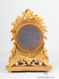 French-Napoleon III-rococo-style-sevres-porcelain-perpetual-calendar-moon Phase-date-month-year-Brocot-antique-mantel-clock-