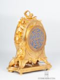 French-Napoleon III-rococo-style-sevres-porcelain-perpetual-calendar-moon Phase-date-month-year-Brocot-antique-mantel-clock-