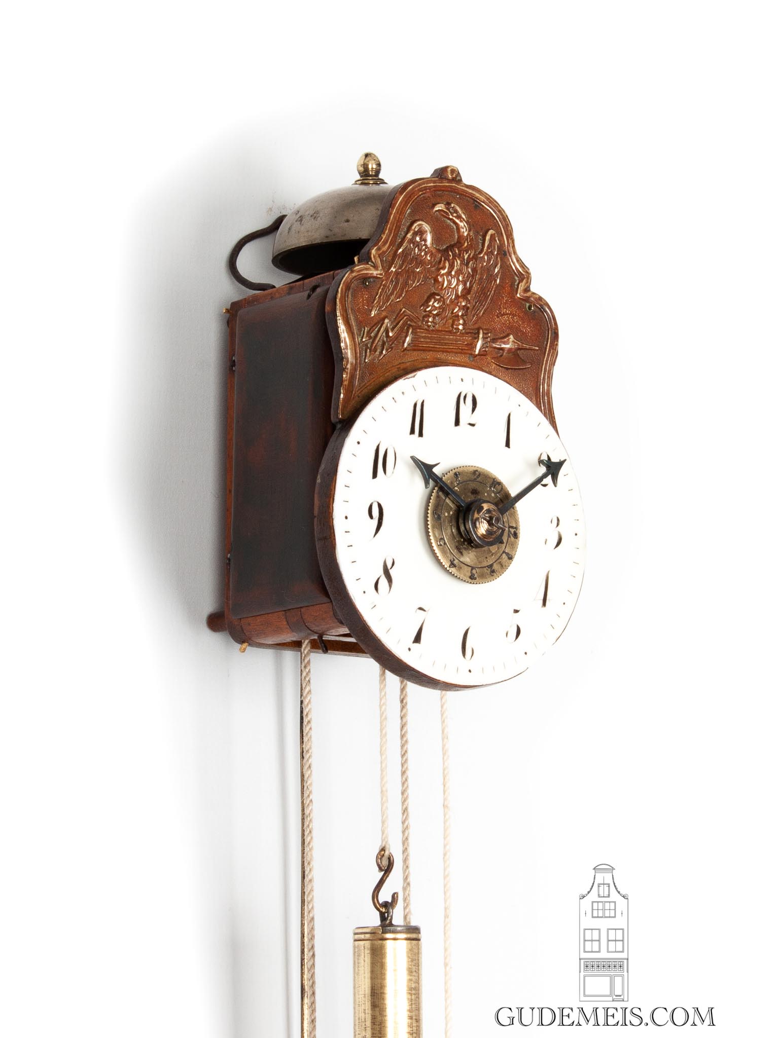 German-Black-Forest-Joseph-Sorg-tropfen-miniature-alarm-antique-wall-clock-