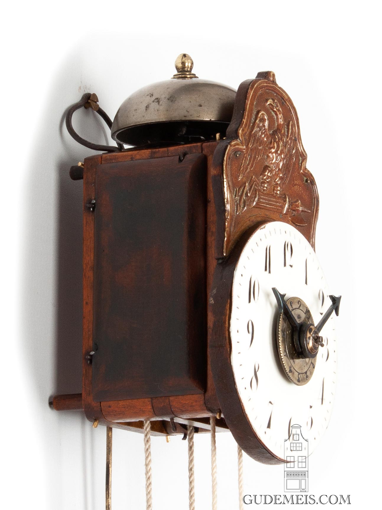 German-Black-Forest-Joseph-Sorg-tropfen-miniature-alarm-antique-wall-clock-