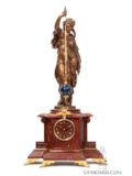 French-Napoleon-III-sculptural-bronze-conical-pendulum-antique-clock-Farcot-Laurent-mystery-striking-