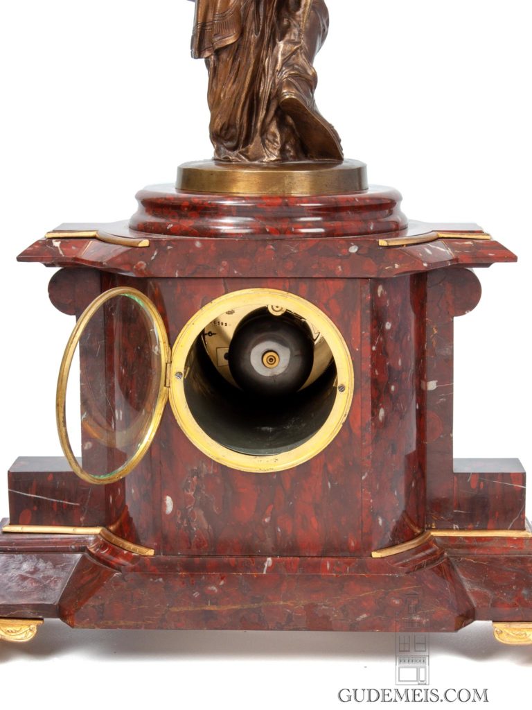 FrenchNapoleonIIIsculpturalbronzeconicalpendulumantiqueclock