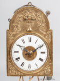 South-German-Black-Forest-Schwarz-wald-miniature-small-striking-alarm-Sorg-antique-wall-clock-collectable