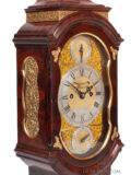 English-London-mahogany-brass-mounted-striking-date-bracket-antique-wall-clock-Chater & Sons-