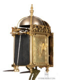 English-brass-striking-miniature-mini-lantern-antique-clock-Clarke-London-Leadenhall-