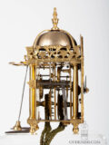 English-brass-striking-miniature-mini-lantern-antique-clock-Clarke-London-Leadenhall-