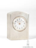 Very-small-sub-miniature-French-Paris-sterling-silver-arched-boudoir-antique-travel-clock-