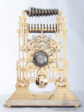 Large-English-brass-neo-gothic-quarter-chiming-victorian-striking-cathedral-church-skeleton-clock-