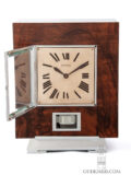 French-art-deco-nickel-walnut-rectangular-perpetual-atmos-jean-leon-Reutter-patent-Atmos-clock-